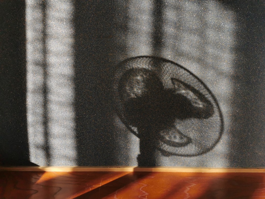 Mon bureau, ombre et lumière